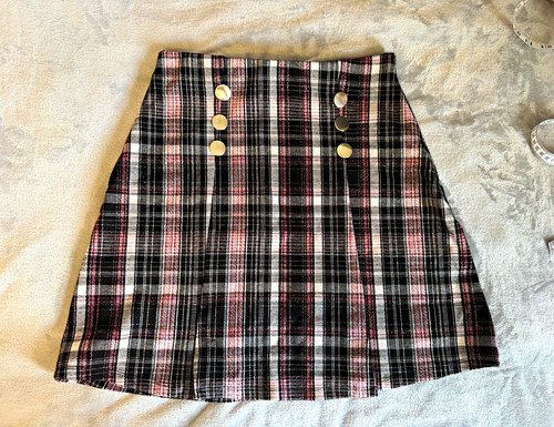 Y2k preppy plaid - tweed, a-line