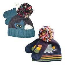 Boy Winter Hat Mittens Set