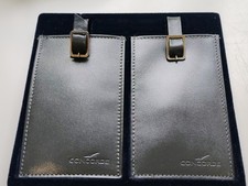 RARE VINTAGE CONCORDE LEATHER LUGGAGE TAGS – UNUSED PAIR (MINT)