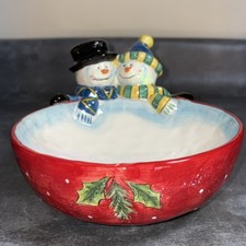 Christmas Dish with Snowman