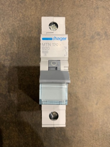 Hager 20a type 6ka mcb - 20a,