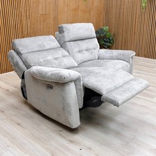Furniture Village ‘Springer’ 2 Seater Sofa Grey Fabric Power Recliner RRP £900