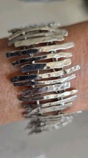 Show stopper' Vintage Solid Sterling Silver Fence  Bracelet