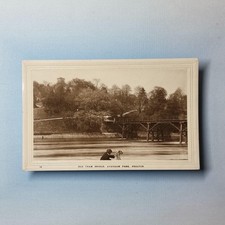 Preston Postcard C1910 Real Photo Lancashire Old Tram Bridge Avenham Park
