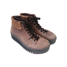 Art 1535 Brighton Womens Ladies Brown Lace Up Platform Ankle Boots Size UK 5 (13