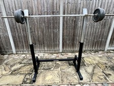 Squat Rack Barbell Stand for Home Gym With 10kg Barbell And 40kg Weight Plates