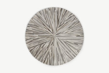 Made.com Halo Hide Round Rug, 180cm diam in Tonal Grey
