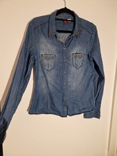 H&M Blue Denim Shirt Size 12
