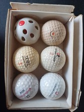 6x Antique Golf Balls Included