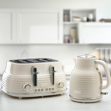 Daewoo Sienna Jug Kettle & 4 Slice Toaster Set 1.7L Rapid Boil Cordless