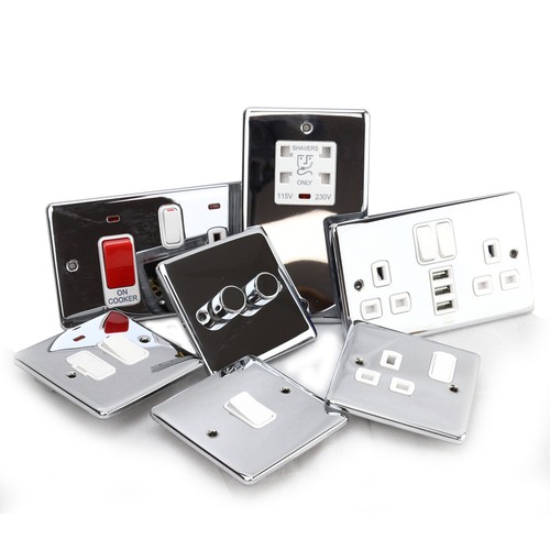 Deta chrome faceplates light - deta,