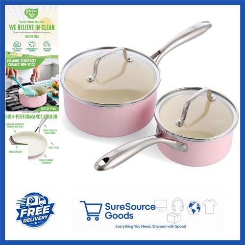 Pink saucepan set - 14cm/1l, &