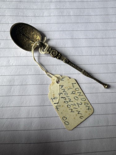 Silver gilt anointing spoon - silver,
