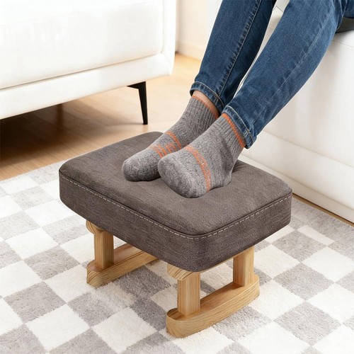 Wooden foot stool with padded - wooden,