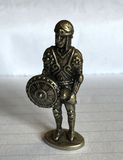Vintage Military Metal Soldier Figure, European Knight, Silver Colour 4cm
