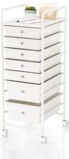 7-Tier Utility Cart 7 AUCTION Drawers Rolling 2 Lockable Wheels Metal Frame