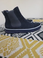 Womens Navy Ara High Soft Pull