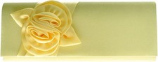 Satin Floral Envelope Clutch
