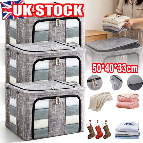3pcs 66l folding storage box - 66l,