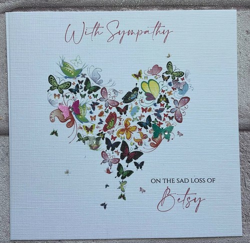 Personalised handmade sympathy - handmade,