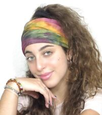 Tie Dye Hippie Headband Extra Wide Jersey Headband Yoga Headband Turban Headband