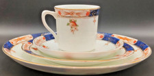 ? Antique Queen’s China Coffee Set for 4 – G.W. & Sons – Elegant Cobalt, Orange