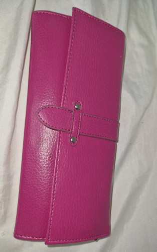 Pink faux leather lined - lined, zipped