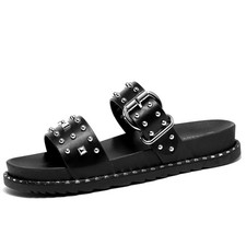 Womens Ladies Flat Studs