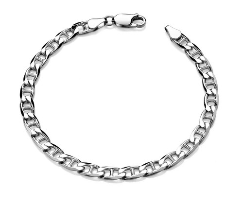 Sterling silver mens bracelet - sterling,