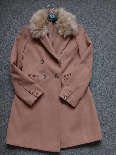 Topshop camel coat with
