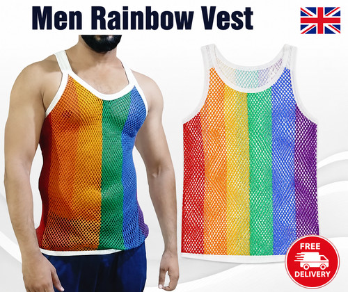 Lgbtq mesh rainbow stripes - mesh,