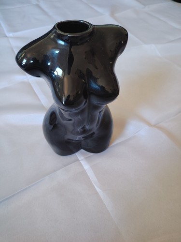 Glossy black ceramic nude - black,