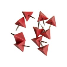 25 X Pink triangle shaped Push Pins Thumb Tacks Map Chart Notice Bulletin Board