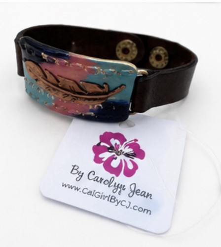 Caligirl leaf cuff adjustable - caligirl, cuff,