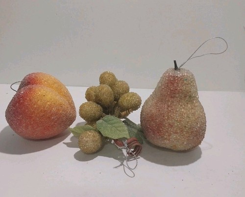 Vintage fruit ornaments - 3,