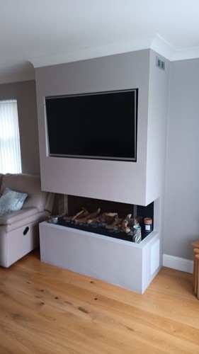 Gas fire bellfires - fire., view