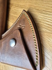 Leather sheath & overstrike