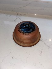 Beautiful Ceramic Butter Dish With Blue Glazing