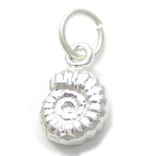 Ammonite sterling silver charm