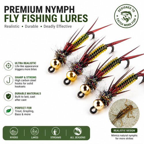 5pcs stonefly larvae fly baits - larvae,