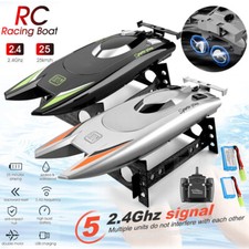 2.4G RC Boats 30KM/H High Speed Racing Boat 4CH Dual Motor Remote + Two Battery