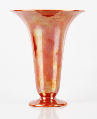 Ruskin pottery orange - ruskin, lustre