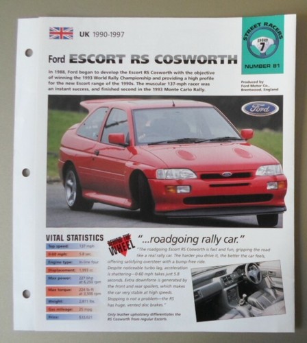 Ford escort cosworth orig - ford, rs