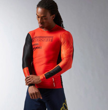Reebok Mens Longsleeve CrossFit Compression Shirt / BNWT / Red / RRP £60