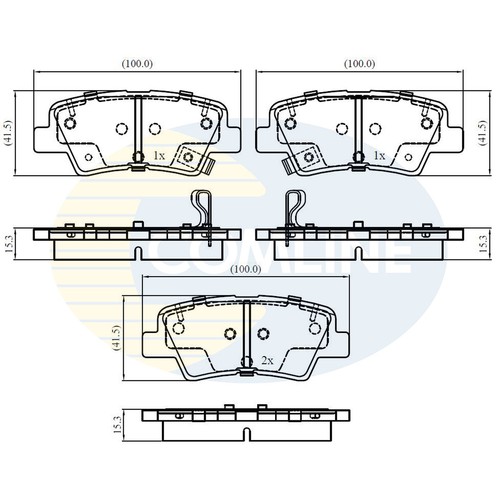 Brake pads set for - pads, ssangyong