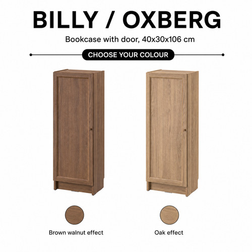 Ikea billy oxberg bookcase - billy,