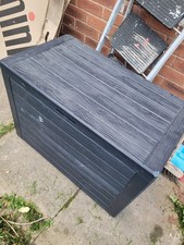 Keter Brightwood Outdoor Anthracite 454L Durable Plastic Garden Storage Box