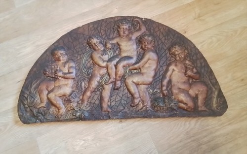 Cupids antique wall plaque - wall,