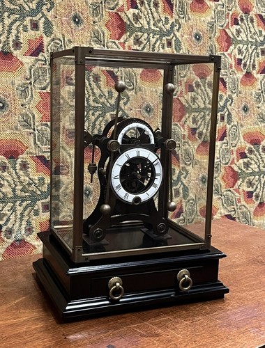 Skeleton clock with - clock, case