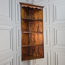 Rustic Pine Corner Shelf Unit